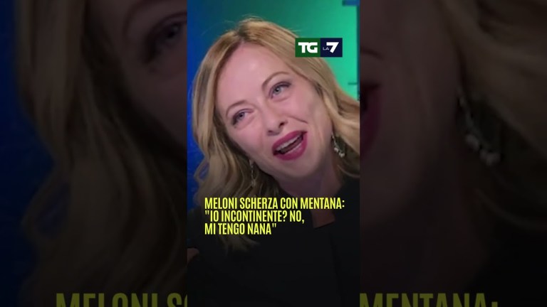 #Meloni scherza con #Mentana: “Io incontinente? No mi tengo nana” #Meloni scherza con #Mentana: “Io incontinente? No mi tengo nana”