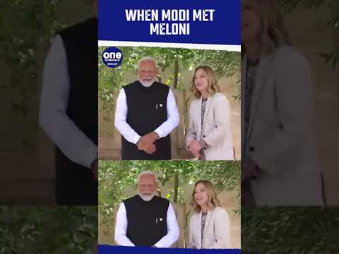 Italy PM Giorgia Meloni Welcomes PM Modi At G7 Summit | Watch Video #shorts #ytshorts Italy PM Giorgia Meloni Welcomes PM Modi At G7 Summit | Watch Video #shorts #ytshorts