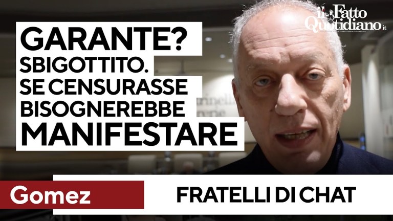 Fratelli di chat, Gomez: “Avvertimento del Garante? Se censurasse, cittadini dovrebbero manifestare” Fratelli di chat, Gomez: “Avvertimento del Garante? Se censurasse, cittadini dovrebbero manifestare”