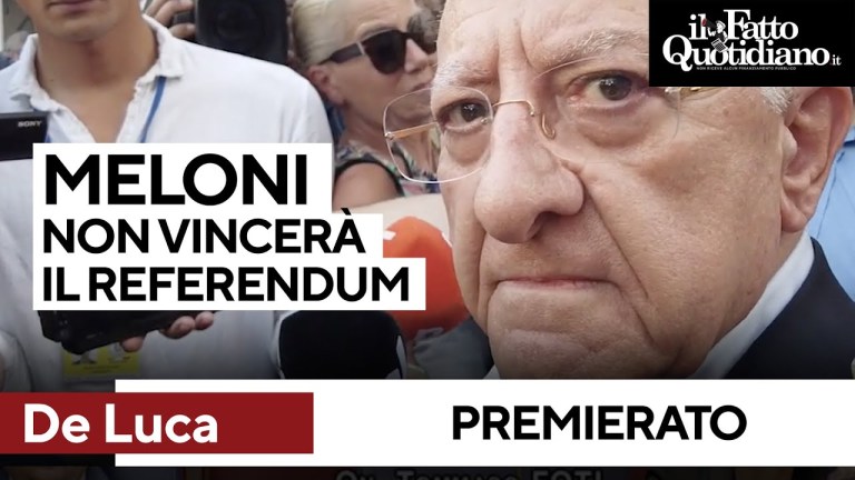 De Luca: “Meloni non vincerà il referendum sul Premierato” De Luca: “Meloni non vincerà il referendum sul Premierato”