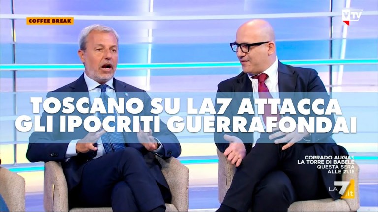 Toscano su La7 attacca gli ipocriti guerrafondai Toscano su La7 attacca gli ipocriti guerrafondai