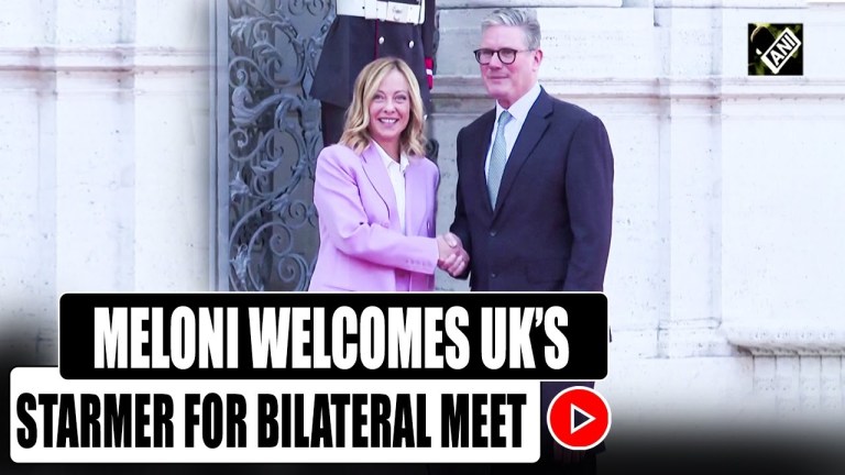 Italian PM Giorgia Meloni welcomes British Prime Minister Keir Starmer for bilateral meet in Rome Italian PM Giorgia Meloni welcomes British Prime Minister Keir Starmer for bilateral meet in Rome