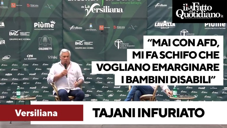 Tajani: “Mai accordi con Le Pen e Afd. Mi fa schifo che vogliano emarginare i bimbi disabili” Tajani: “Mai accordi con Le Pen e Afd. Mi fa schifo che vogliano emarginare i bimbi disabili”