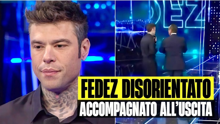FEDEZ CONFUSO E DISORIENTATO A SARÀ SANREMO: CARLO CONTI LO ACCOMPAGNA ALL’USCITA. ANSIA TRA I FAN FEDEZ CONFUSO E DISORIENTATO A SARÀ SANREMO: CARLO CONTI LO ACCOMPAGNA ALL’USCITA. ANSIA TRA I FAN