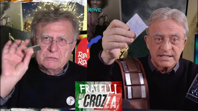 Crozza imita Red Ronnie 6.12.24 lingotti argento, OM, Marina Tonini, Extraterrestri, Vissarione Crozza imita Red Ronnie 6.12.24 lingotti argento, OM, Marina Tonini, Extraterrestri, Vissarione