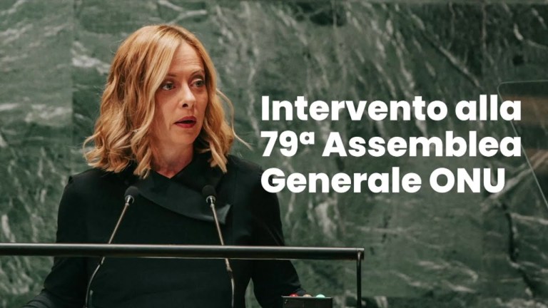 GIORGIA MELONI INTERVIENE ALL’ASSEMBLEA GENERALE DELLE NAZIONI UNITE GIORGIA MELONI INTERVIENE ALL’ASSEMBLEA GENERALE DELLE NAZIONI UNITE