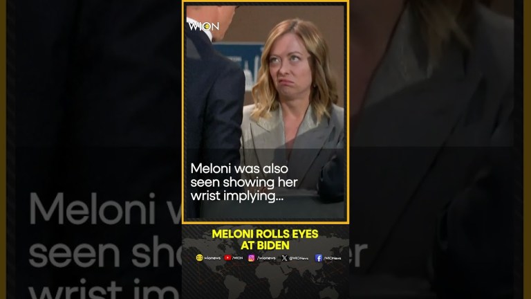 Italian PM Giorgia Meloni rolls eyes as Joe Biden gets late at NATO | WION Shorts Italian PM Giorgia Meloni rolls eyes as Joe Biden gets late at NATO | WION Shorts
