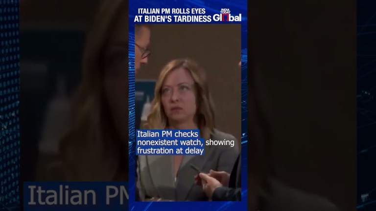Giorgia Meloni’s Eye Roll As Biden Arrives Late For NATO Meeting | India Today Global Giorgia Meloni’s Eye Roll As Biden Arrives Late For NATO Meeting | India Today Global