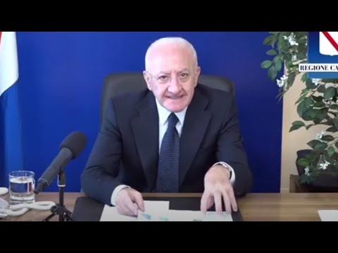 De Luca: “In Campania nessun vaccinato morto, in terapia intensiva o con sintomi gravi” (10.09.21) De Luca: “In Campania nessun vaccinato morto, in terapia intensiva o con sintomi gravi” (10.09.21)