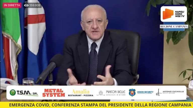 EMERGENZA COVID, CONFERENZA STAMPA DEL PRESIDENTE DELLA REGIONE CAMPANIA VINCENZO DE LUCA EMERGENZA COVID, CONFERENZA STAMPA DEL PRESIDENTE DELLA REGIONE CAMPANIA VINCENZO DE LUCA