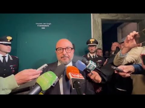 Quadro Van Gogh: il ministro Sangiuliano, «Atto ignobile, la cultura va difesa» Quadro Van Gogh: il ministro Sangiuliano, «Atto ignobile, la cultura va difesa»