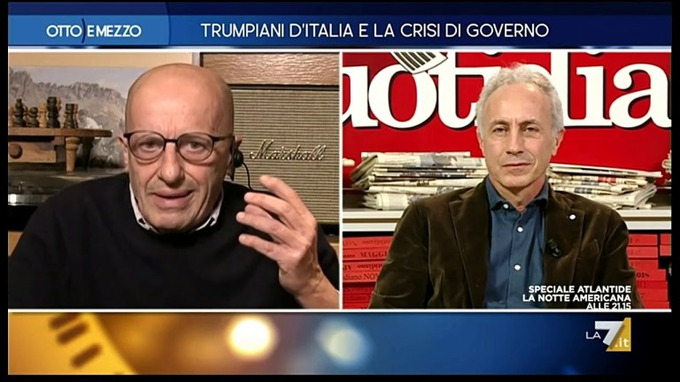 Marco Travaglio, Beppe Severgnini, Alessandro Sallusti e Antonella Viola a Otto e Mezzo 07/01/2021 Marco Travaglio, Beppe Severgnini, Alessandro Sallusti e Antonella Viola a Otto e Mezzo 07/01/2021