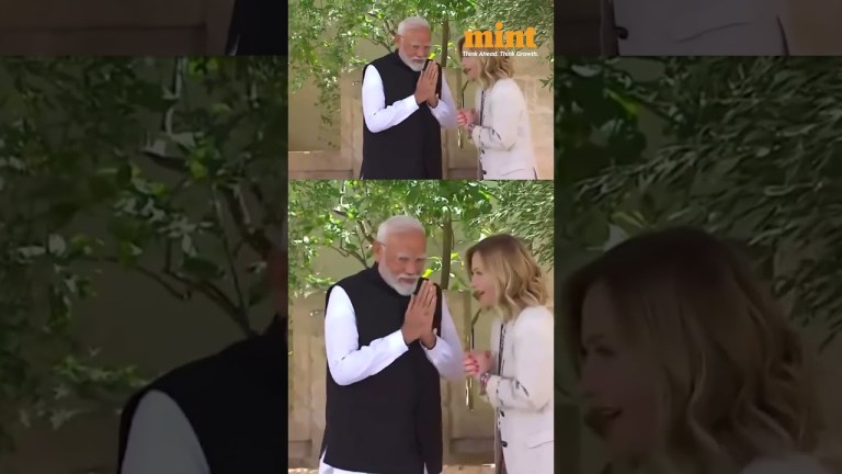 Italian PM Giorgia #meloni Receives PM #modi At The G7 Summit Italian PM Giorgia #meloni Receives PM #modi At The G7 Summit