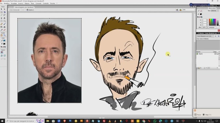 Andrea Scanzi Caricatura Digitale di Alberto De Lazzari Disegnatore Caricaturista Andrea Scanzi Caricatura Digitale di Alberto De Lazzari Disegnatore Caricaturista