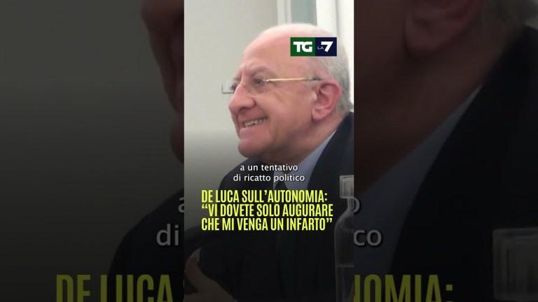 De luca sull’#autonomia: “Vi dovete solo augurare che mi venga un infarto” De luca sull’#autonomia: “Vi dovete solo augurare che mi venga un infarto”