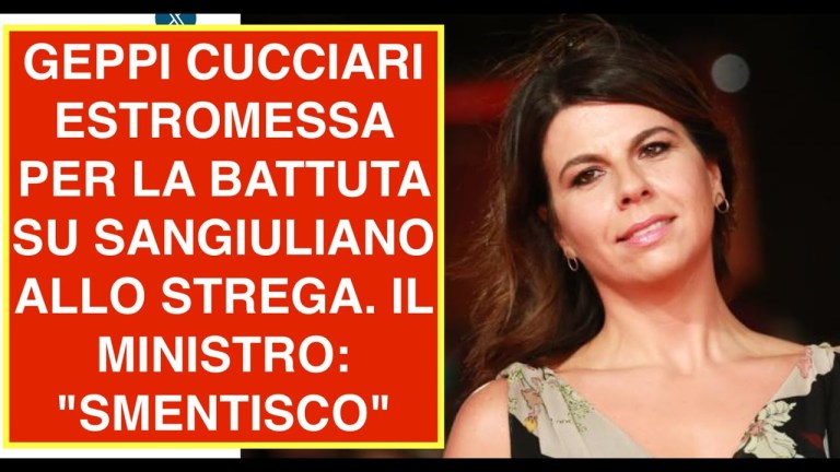 GEPPI CUCCIARI ESTROMESSA PER LA BATTUTA SU SANGIULIANO ALLO STREGA. IL MINISTRO: “SMENTISCO” GEPPI CUCCIARI ESTROMESSA PER LA BATTUTA SU SANGIULIANO ALLO STREGA. IL MINISTRO: “SMENTISCO”