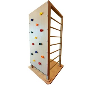 Moon Kids Free Standing Multi Climb Tower for Indoor Playset-Wood Stall Gymnastics Playground