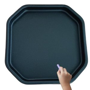 Learning Through PLAYtrays Small Tuff Tray | 27.5″x 27.5″ Black Sensory Play Tray – Chalkboard |