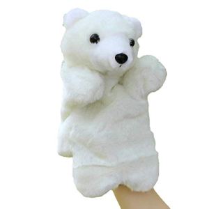 Tomaibaby Hand Puppets for Kids, Teddy Bear Animal Plush Hand Puppet Toy Polar Bear Soft Plush