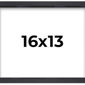 16×13 Black Shadowbox Frame – Shadow Box Frame Interior Size 16×13 by 1 Inches Deep – Black Frame Is