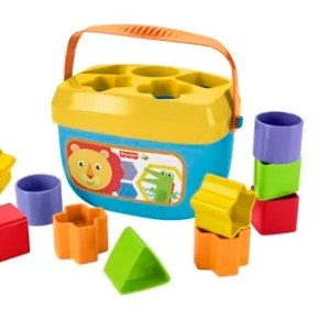 Fisher-Price Baby\’s First Blocks Set, Shape-Sorting Toy
