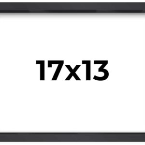 17×13 Black Shadowbox Frame – Shadow Box Frame Interior Size 17×13 by 1 Inches Deep – Black Frame Is