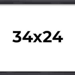 34×24 Black Shadowbox Frame – Shadow Box Frame Interior Size 34×24 by 1 Inches Deep – Black Frame Is