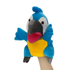 lilizzhoumax Parrot Plush Toys Hand Puppet Simulation Plush Toy Parrot Doll Realistic Cute Role Play