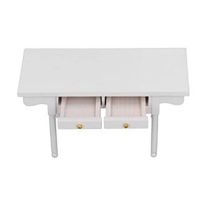 1: 12 Dollhouse Wooden Desk, Simulation Miniature Modern Design Dollhouse Furniture for Kids