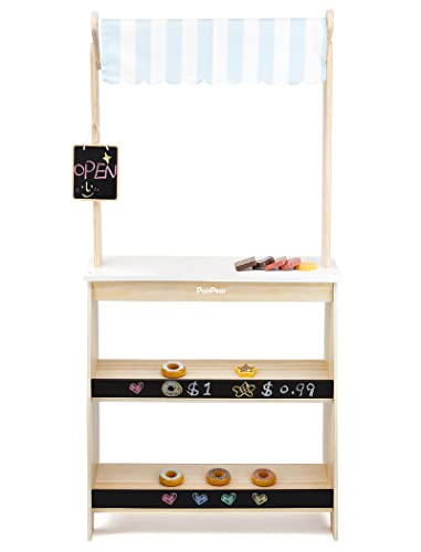 PairPear Grocery Store Pretend Play, Wooden Toys Lemonade Stand for Kids, Natural Style Market Stand PairPear Grocery Store Pretend Play, Wooden Toys Lemonade Stand for Kids, Natural Style Market Stand