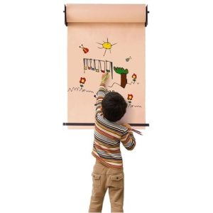 Kraft Paper Roll Dispenser-Included 50m/16ft Paper Roll, Wall Mounted Kraft Paper Dispenser for