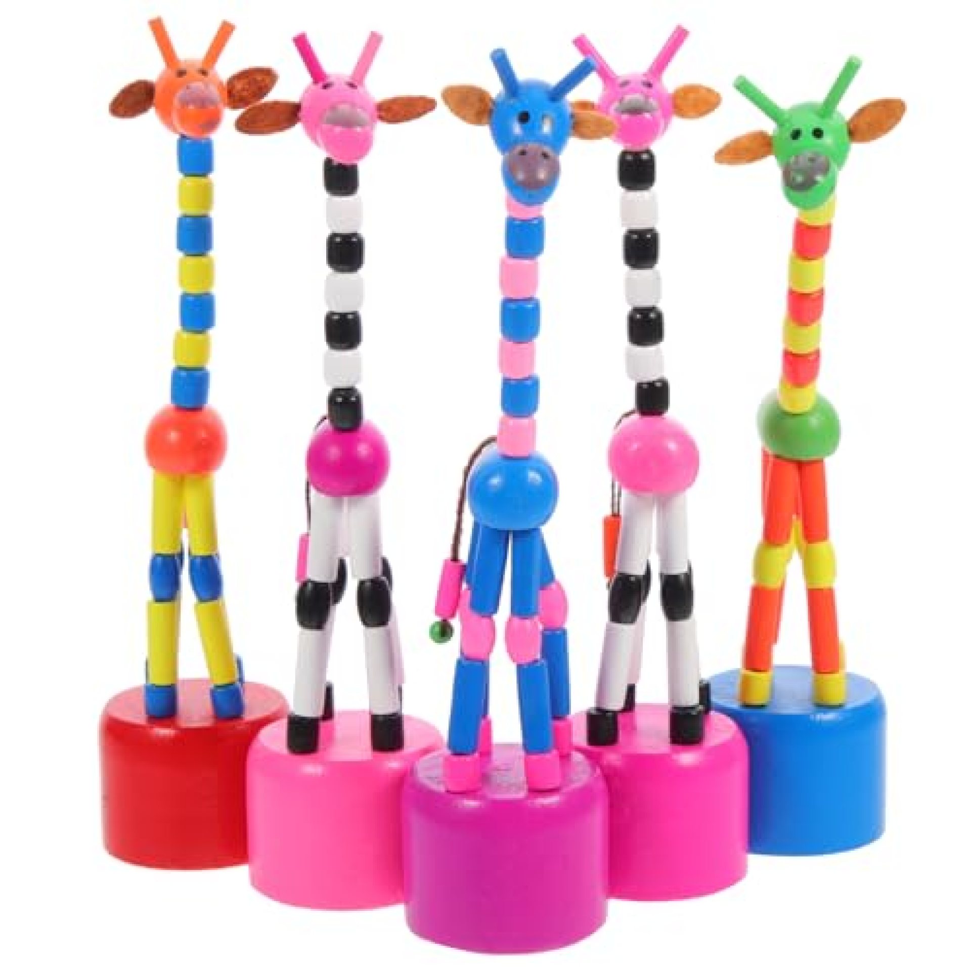 Gadpiparty 5pcs Wooden Giraffe Puppets Toys Colorful Cartoon Giraffe Thumb Push Puppets Giraffe Gadpiparty 5pcs Wooden Giraffe Puppets Toys Colorful Cartoon Giraffe Thumb Push Puppets Giraffe