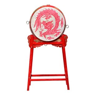 KAFELE Standing War Drums Chinese Drums Red Drums Cowhide Drums Performance Drums Temple Drums