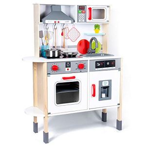 JW-YZWJ Children’s Wooden Simulation Kitchen for Boys and Girls Cooking Kitchenware Set Educational