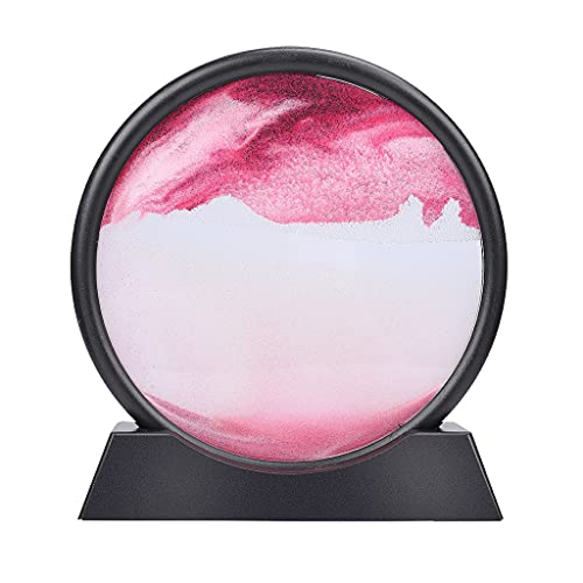 VIROYA Moving Sand Art Picture Round Glass 3D Deep Sea Sandlandscape in Motion Display Flowing Sand VIROYA Moving Sand Art Picture Round Glass 3D Deep Sea Sandlandscape in Motion Display Flowing Sand