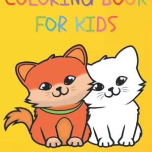 Lovely Animal Coloring Book For Kids Boys and Girls: 108 Smiley Cute Animals Easy to Color Sketch