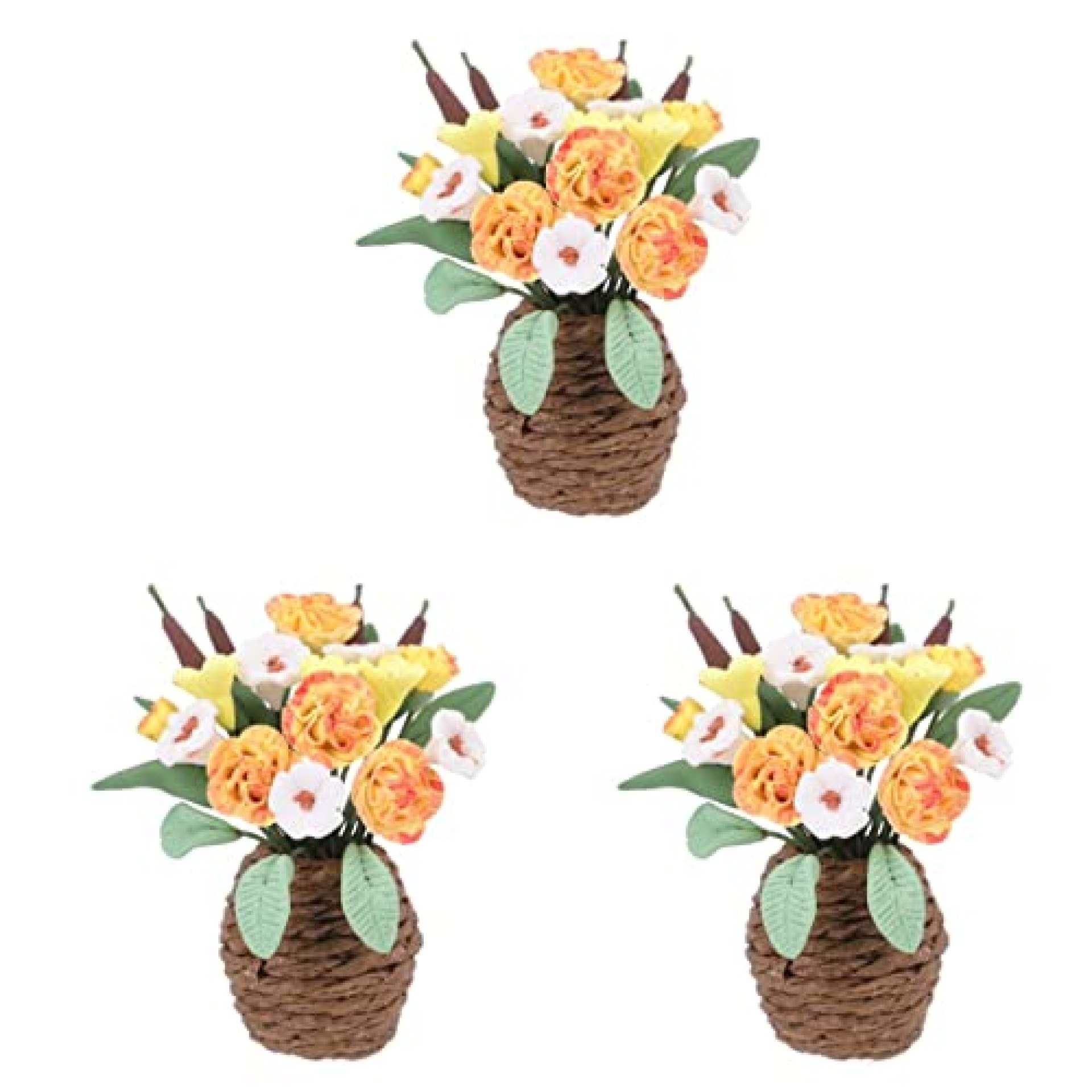 3 pcs Accessory Kids Green Plant Pots House Artificial for Landscape Toy Ornaments Tiny Photo Flower 3 pcs Accessory Kids Green Plant Pots House Artificial for Landscape Toy Ornaments Tiny Photo Flower