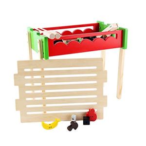 JW-YZWJ Children’s Simulation Barbecue Toy Set Barbecue Skewers Kitchen Utensils Educational Wooden