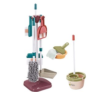 18 Pcs Kids Cleaning Set, Kids Housekeeping Cleaning Toy Set Pretend Play Household Toys With Mop,