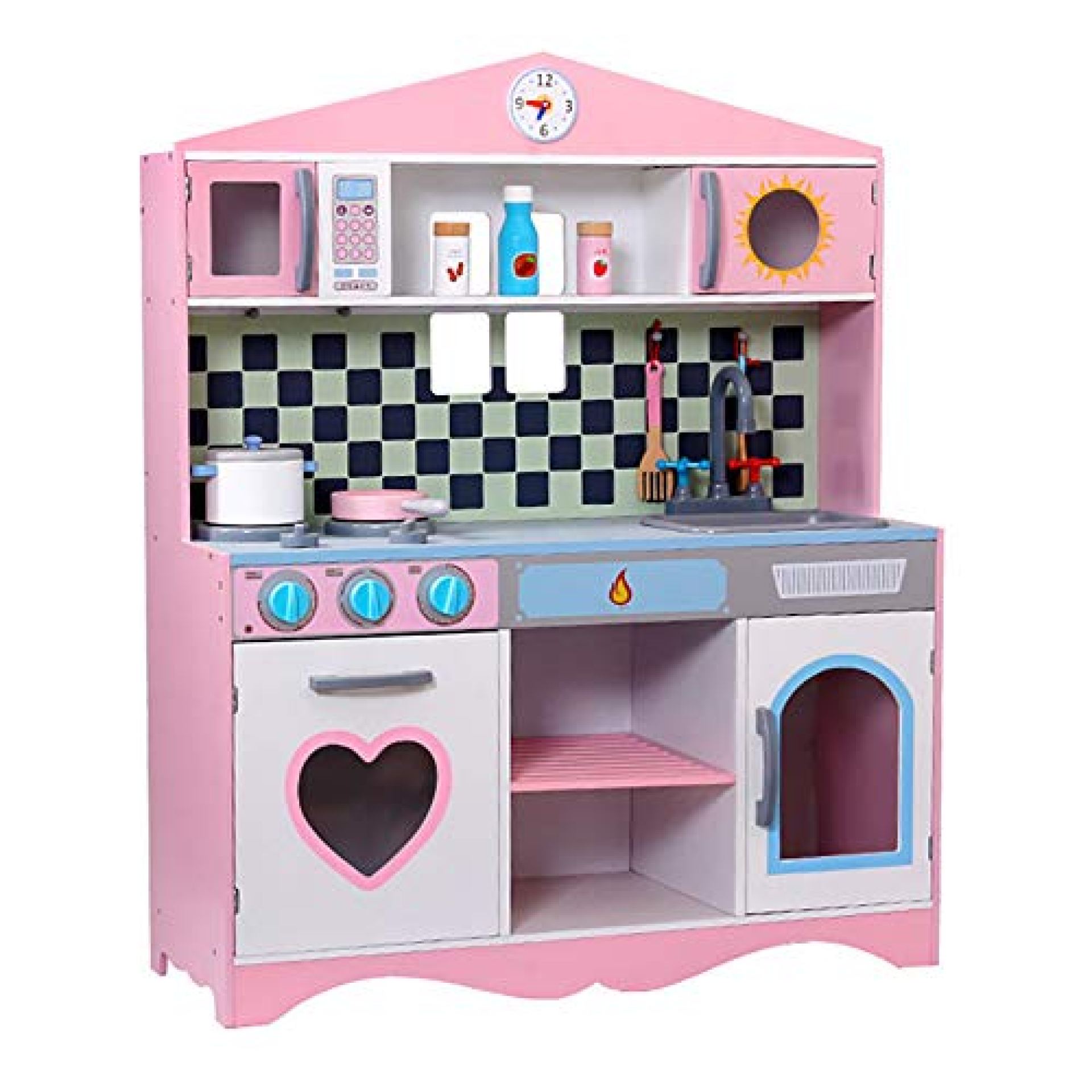 JW-YZWJ Wooden Pink Kitchen Toy Set Children’s Cooking Stove Boy And Girl Simulation Early Education JW-YZWJ Wooden Pink Kitchen Toy Set Children’s Cooking Stove Boy And Girl Simulation Early Education
