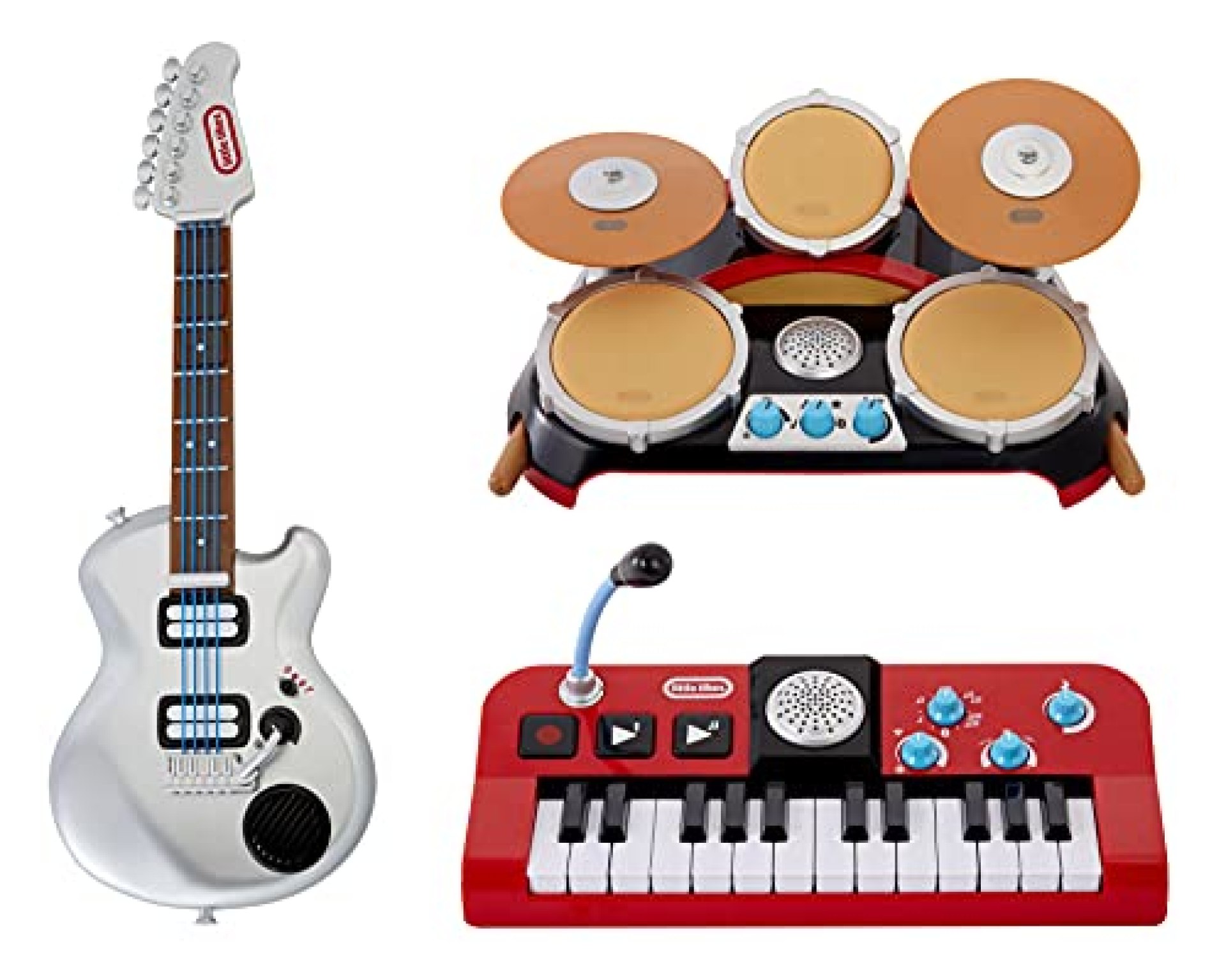 Little Tikes My Real Jam First Concert Set – Electric Guitar, Drums, and Keyboard with Cases 4 Play Little Tikes My Real Jam First Concert Set – Electric Guitar, Drums, and Keyboard with Cases 4 Play