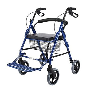 Leunlee Elder People Walker/Folding Portable Walker/with Brake/Seniors Four Rounds Driving Vehicles