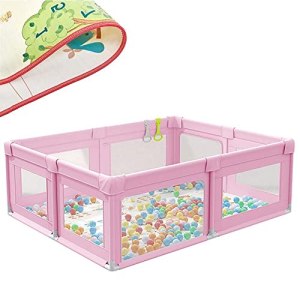 Protection Playpen Large Baby Safety Game Fence with Mat Portable Infant Park for Babies & Twins