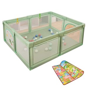 Protection Playpen Extra Large 8 Panel Baby Fence With Crawling Mat Indoor Outdoor Kids Activity