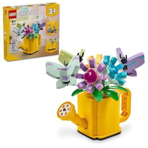 LEGO Creator 3 in 1 Flowers in Watering Can Building Toy, Transforms from Watering Can to Rain Boot