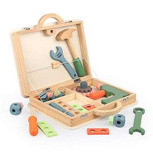 JW-YZWJ Children’s Maintenance Toolbox, Disassembly and Assembly Multifunctional Wooden Box,