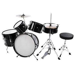 LOCZEK Kid Drum Kit -5pieces Junior Children Drum Kit Stool Drumsticks Pedal Beginners Set