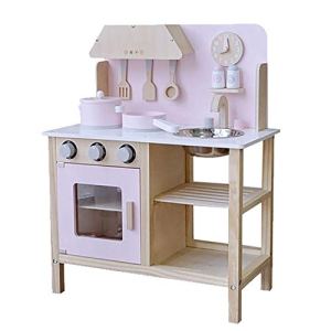 JW-YZWJ Wooden Simulation Kitchen, Children’s Kitchenware Cognitive Simulation Cooking Stove