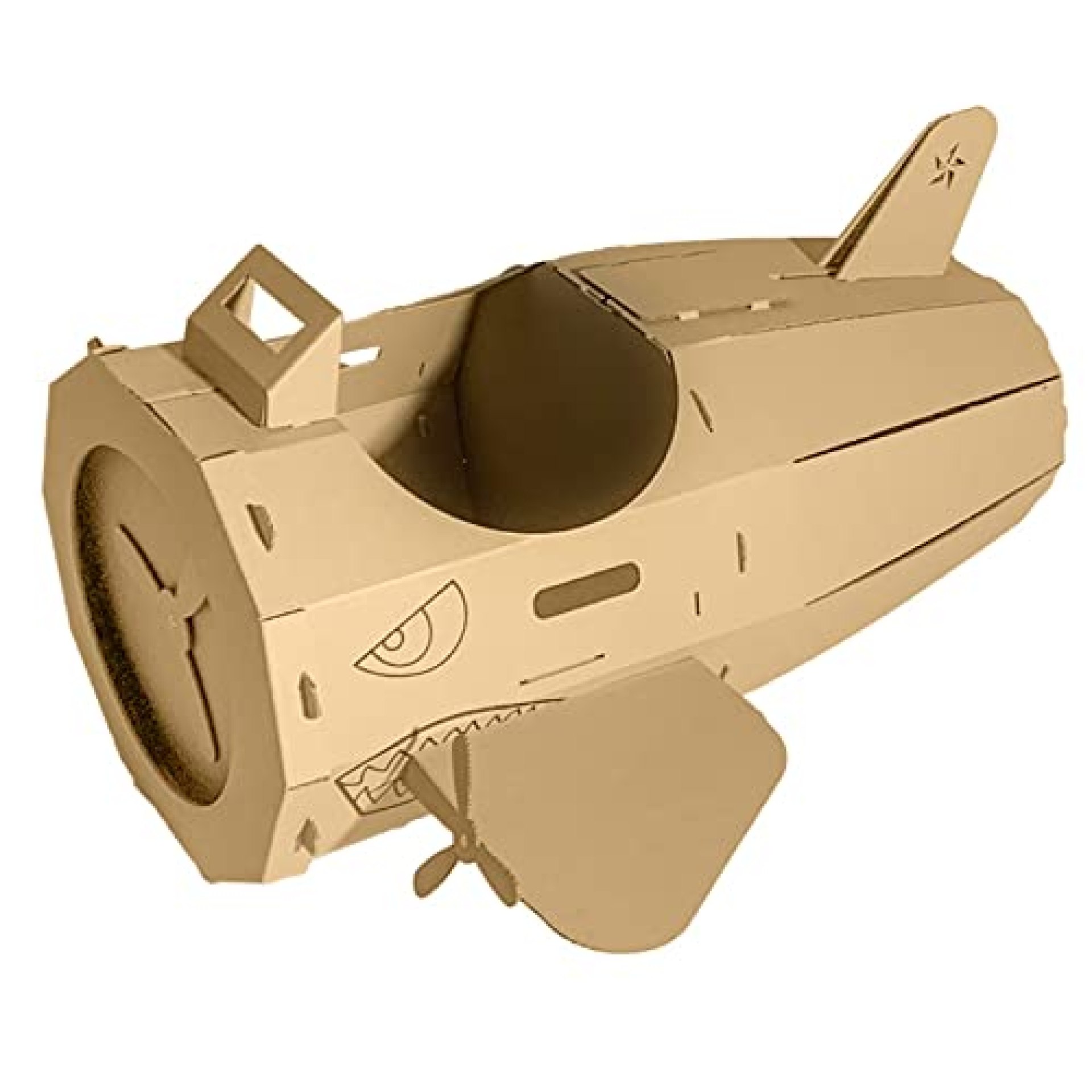 Kids Cardboard Playhouse Play Children DIY Airplane Fort Made From Corrugated Cardboard Kids Cardboard Playhouse Play Children DIY Airplane Fort Made From Corrugated Cardboard