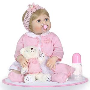 Morelian Doll, 2 Packages Reborn Baby Girl Doll 22 inch Soft Full Silicone Vinyl Body Lifelike